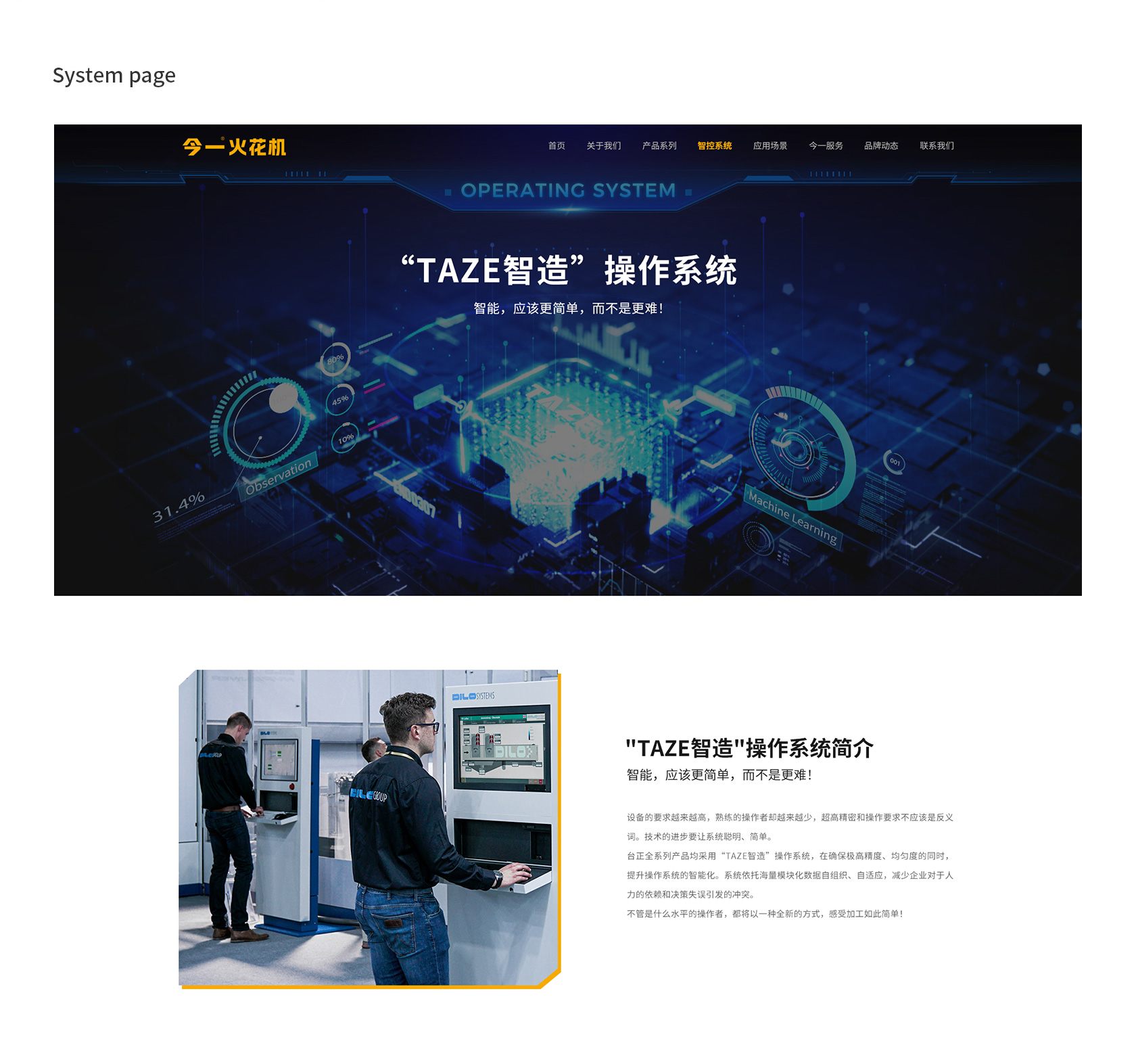 今一國產(chǎn)火花機網(wǎng)站設(shè)計